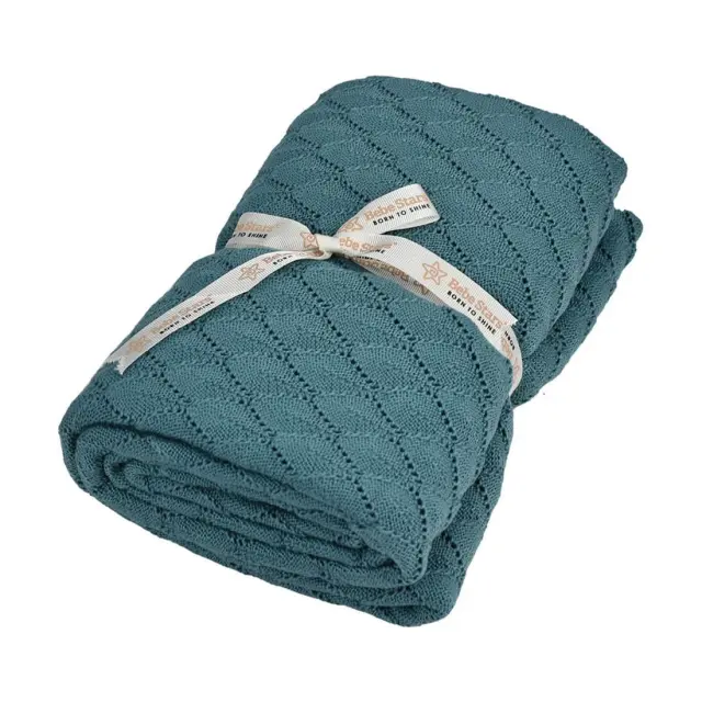 Βρεφική Κουβέρτα πλεκτή Bebe Stars Green 308-174