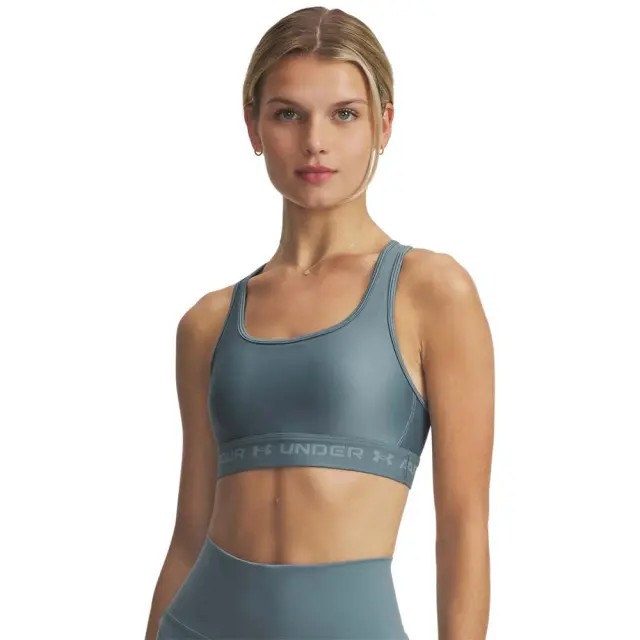 Under Armour Women's Crossback Mid Bra Πετρόλ 1361034-587 (Under Armour)