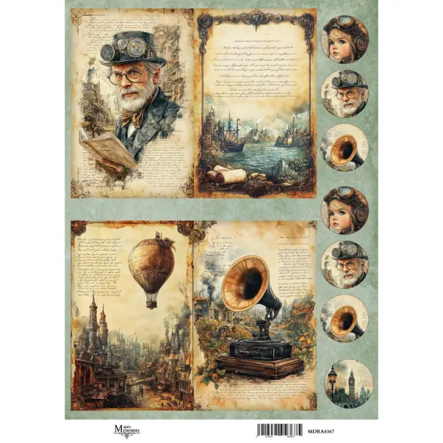 Ριζόχαρτο Maja's Memories, 22.5x32cm, Vintage travellers, MDRA4367