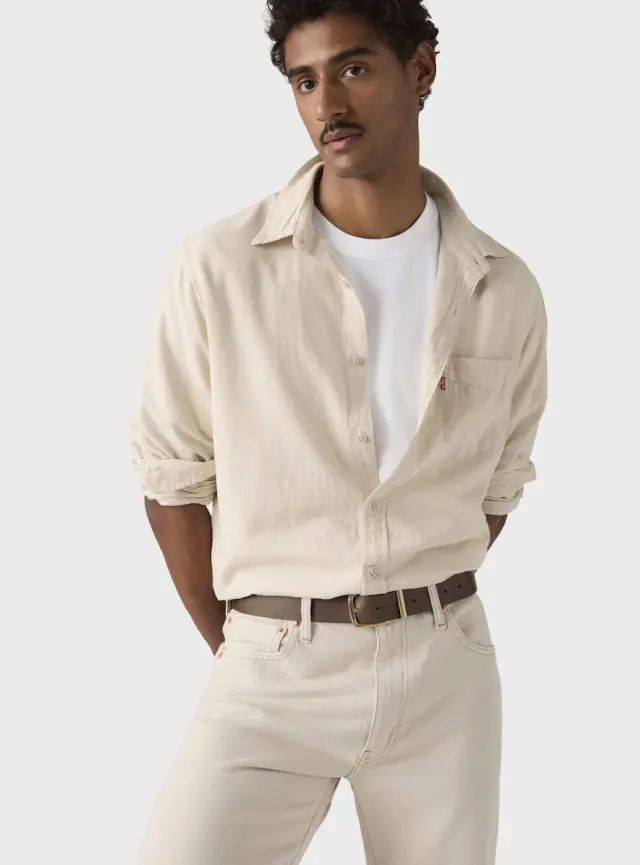 Sunset 1 Pocket Standard Neutrals PUMICE STONE COTTON LINEN 3