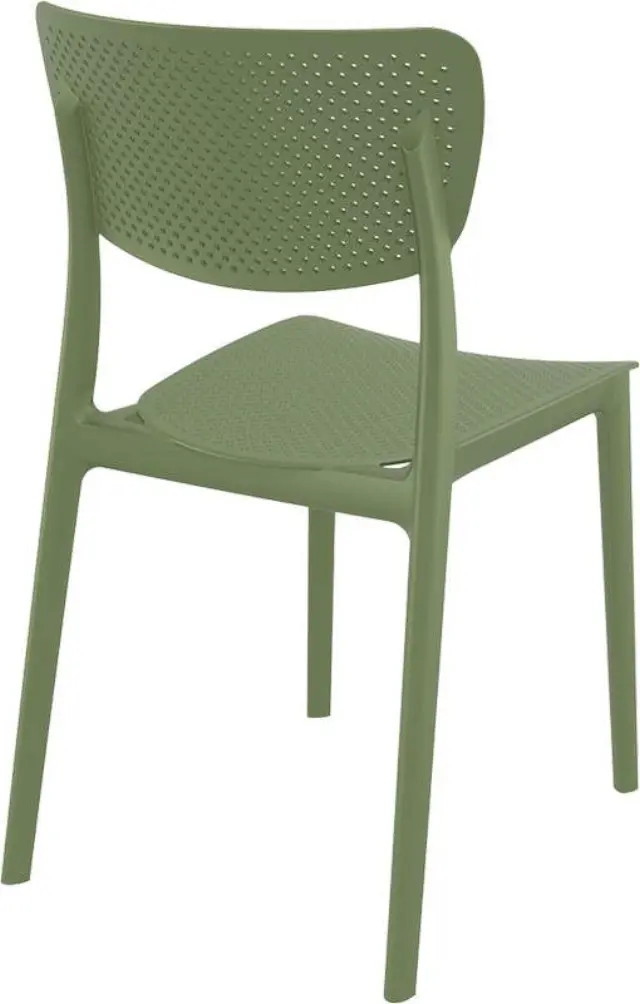 Καρέκλα Στοιβαζόμενη LUCY Olive Green PP 45x53x82cm 2