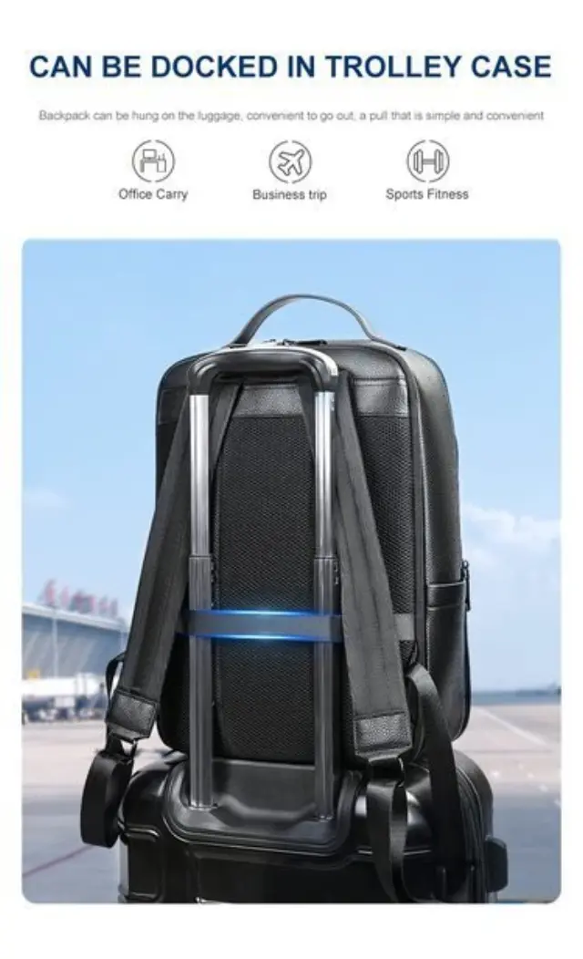 Δερμάτινο Επαγγελματικό Σακίδιο Cardinal 19 L 2302 μαύρο - One Size 2