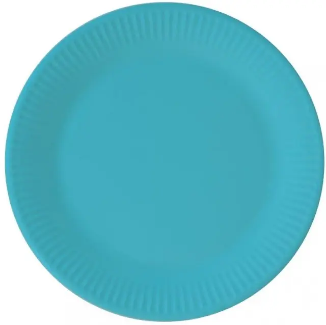 Party Πιάτα Μεγάλα Decorata Solid Color Τυρκουάζ 23 εκ. (93524) Γαλάζιο