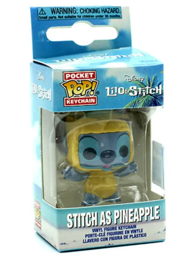 Funko Pocket Pop! Disney: Lilo + Stitch - Stitch As Pineapple Vinyl Figure Keychain 3
