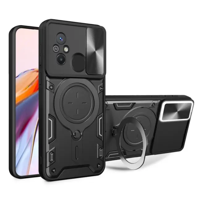 Magnetic Θήκη για Xiaomi Redmi 12C με Camshield - Black OEM