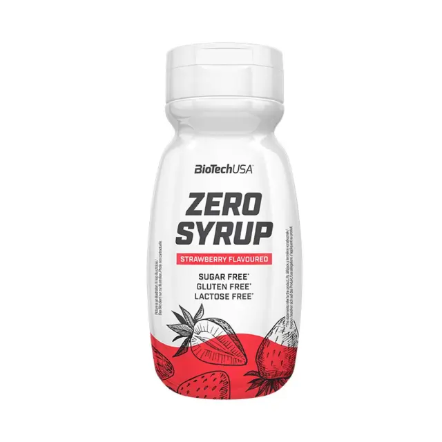 Biotech USA Σιρόπι Ζαχαροπλαστικής Zero με Γεύση Φράουλα Χωρίς Ζάχαρη 320ml
