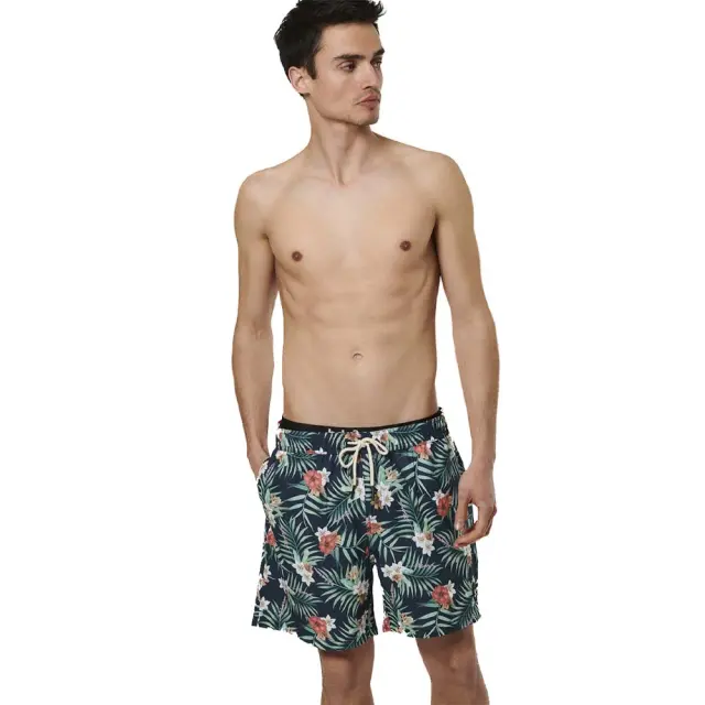 Body Action Men's Crepe Swimming Shorts Φλοράλ 033531-04K (Body Action) - Medium