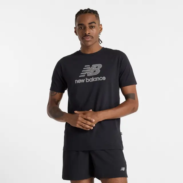New Balance Heathertech Logo T-Shirt (MT51003-BK) - Μαύρο
