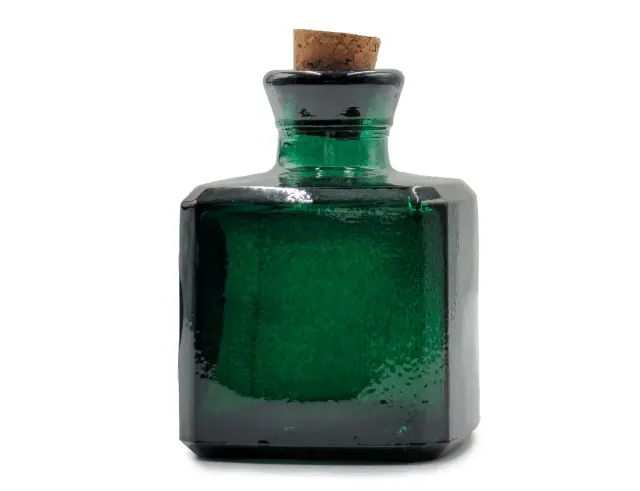 Διακοσμητικό Μπουκάλι με πώμα Glass Drops Cuadrada (5322DB734) Aπό 100% ανακυκλωμένο γυαλί, Xωρητικότητας 200ml, Διαστάσεων Ø 7 x Υ 10 cm, Αlbahaca 5322DB734 2