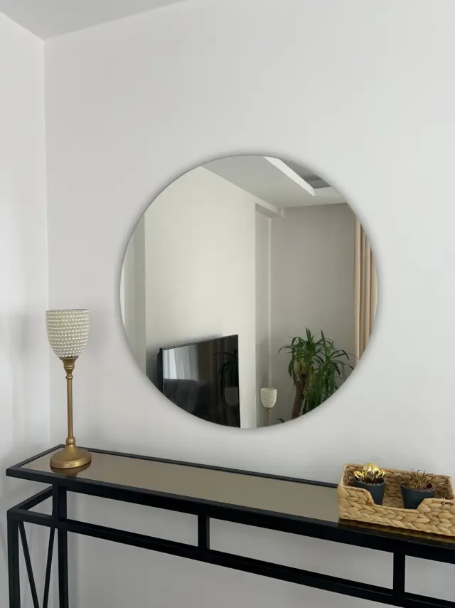 Stewehome ΣΤΡΟΓΓΥΛΌΣ ΚΑΘΡΈΦΤΗΣ ΧΩΡΊΣ ΠΛΑΊΣΙΟ 90x90 cm