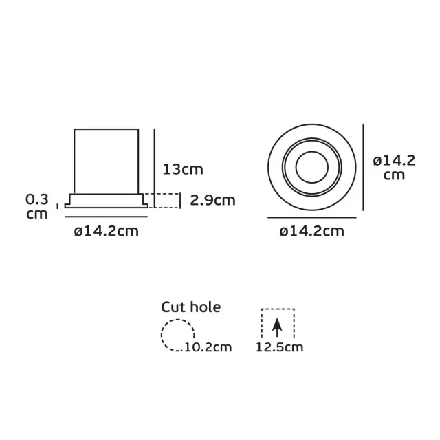 Vera 04292/W/D/C Χωνευτό κινητό σποτ led 24W 4000K dimmable ø14.2cm λευκό ματ Άσπρο 2
