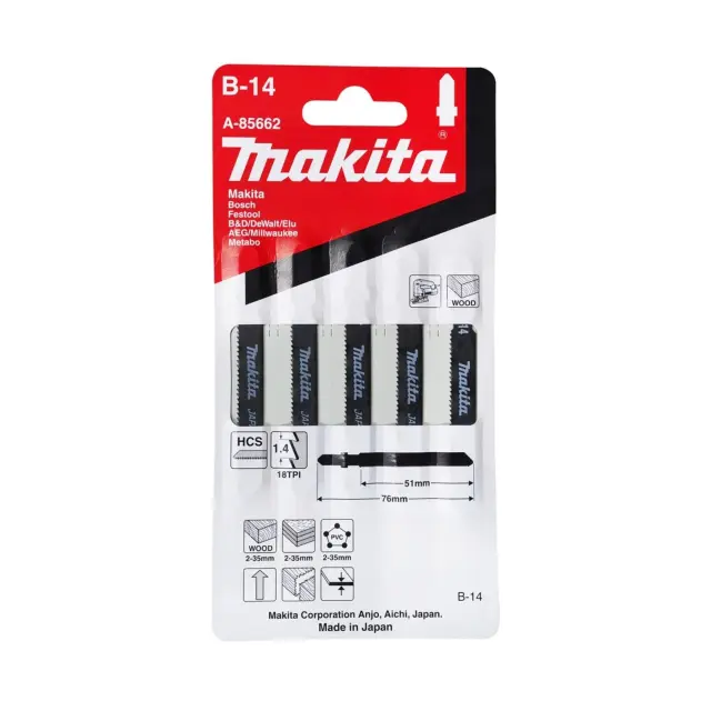 Makita A-85662 - Λάμες καθαρής κοπής B14 50mm-18T 2