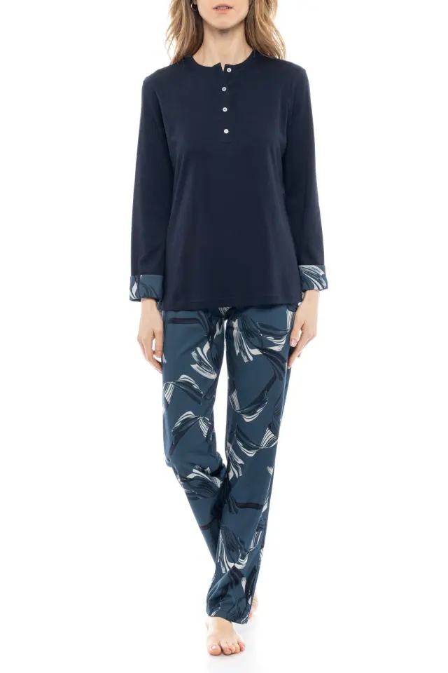 W1168 - Type - PYJAMA BLUE LEAF