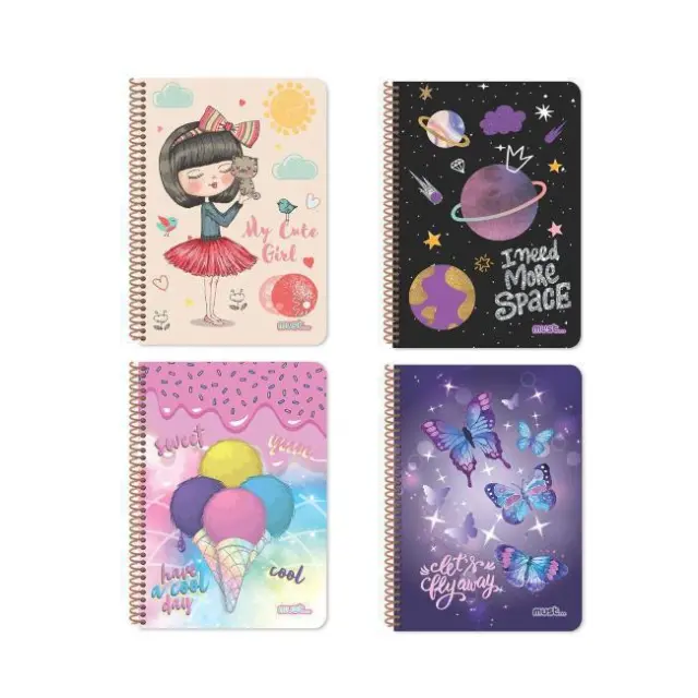 Must Τετράδιο Σπιράλ Cute 17x25 1 θέμα (000584463)