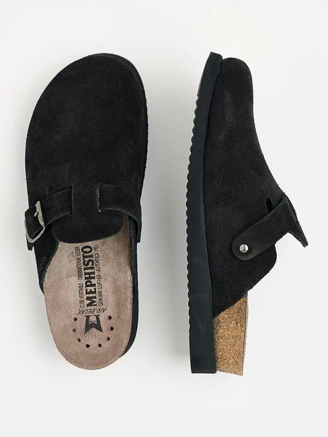 Mephisto Σαμπώ Unisex δέρμα suede Μαύρο MEP/HALINA BLACK 3