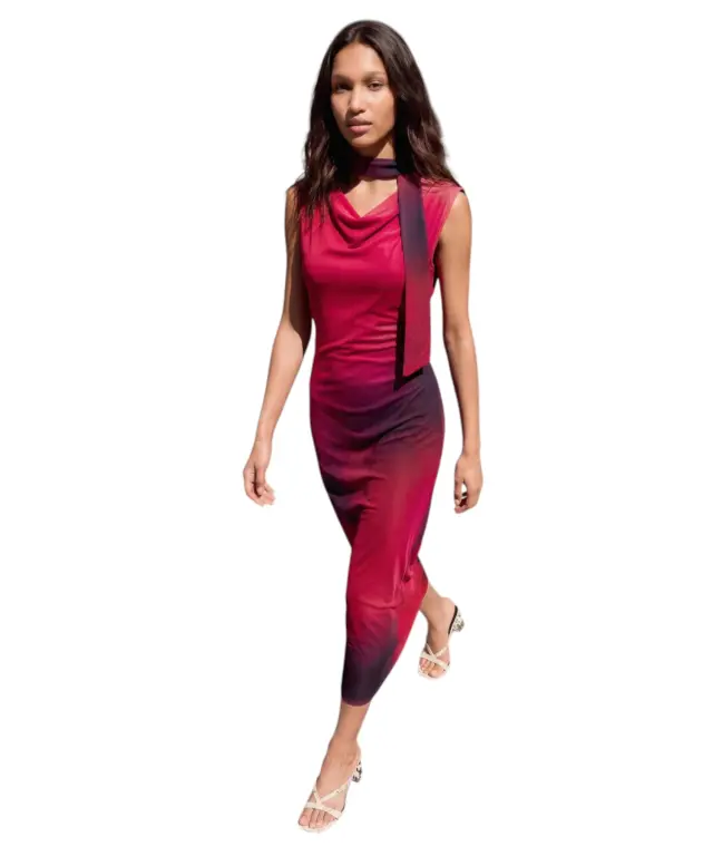 Desigual - Γυναικείο Μακρύ Φόρεμα Maine 26SWVK19-3098 Κόκκινο 3