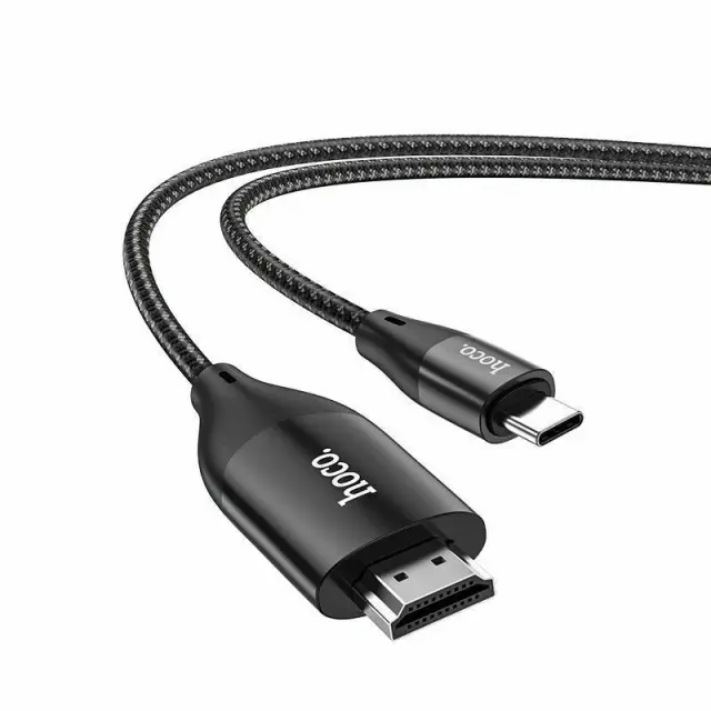 Καλώδιο σύνδεσης Hoco UA16 USB-C σε HDMI 4K 30Hz ULTRA HD Braided Γκρι 2m