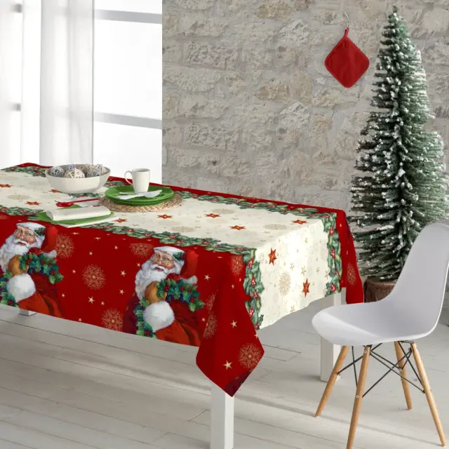 Τραπεζομάντηλο Χριστουγεννιάτικο Santa 140 x 180 Κόκκινο 140 x 180 cm Κόκκινο 140 x 180 cm