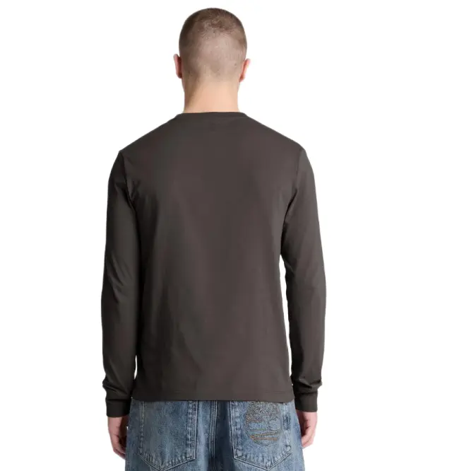 Timberland - Ανδρική Μακρυμάνικη Μπλούζα Slim Fit Dunstan River Tree Embroidered TBC0YHBT-CN1 Μαύρο 2