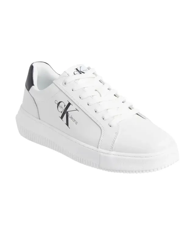 Calvin Klein - Cupsole Mono Lth Ανδρικά Chunky Sneakers YM0YM00681-0LD Λευκό - 44 3