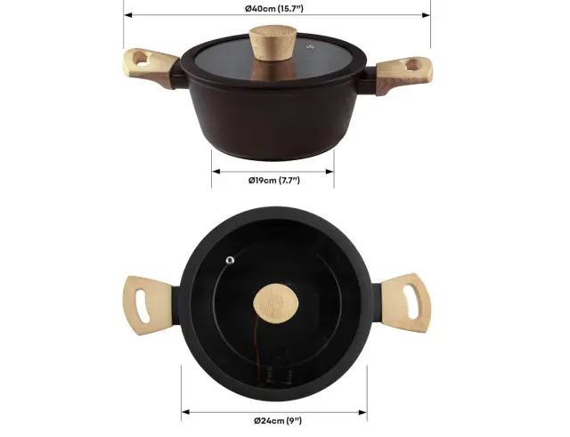 Κατσαρόλα Natural MasterChef με αντικολλητική επίστρωση και διάμετρο 24cmVRD159102075 3