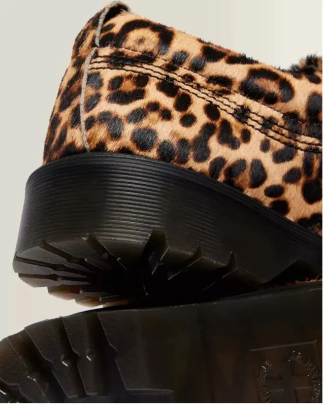 Dr. Martens Lowell 42721200 Hair-On Leopard Δερμάτινα Moc Toe Παπούτσια 3