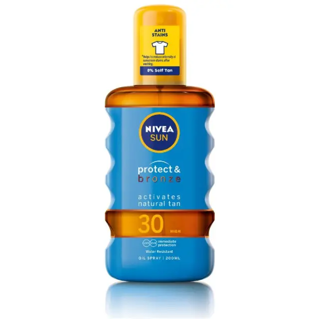 Nivea Sun Protect + Bronze Oil Spray SPF 30, 200ml