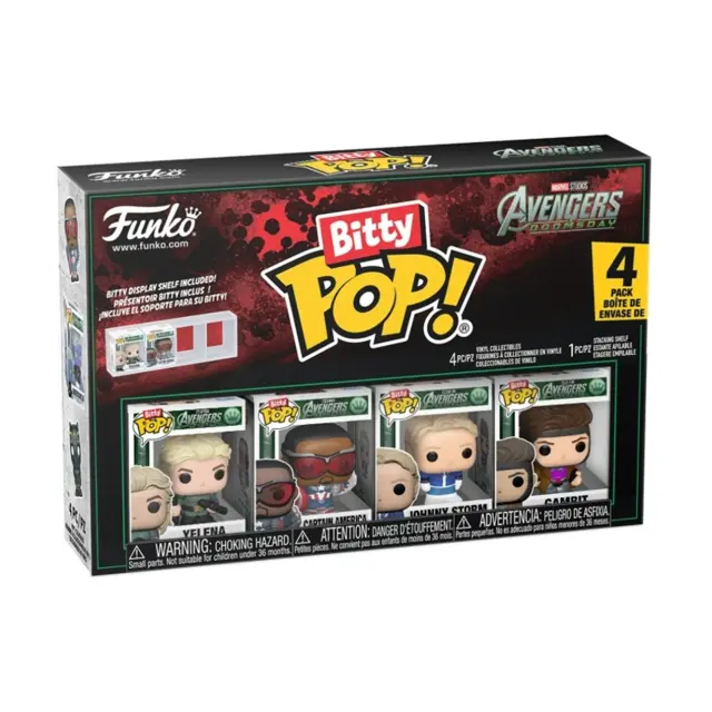 Φιγούρες Funko Bitty Pop! 4-Pack: Avengers Doomsday - Yelena, Captain America, Johnny Storm, Gambit Vinyl Figures 2