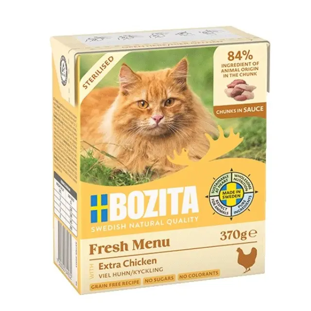 BOZITA Fresh Menu Sterilised Extra Chicken - wet cat food - 370g