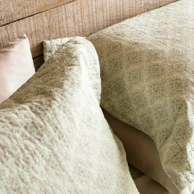 Σετ Κουβρλι με μαξ/κη 230X250 2MAΞ. 50Χ70CM GOFIS HOME CALYPSO LIME 687 2