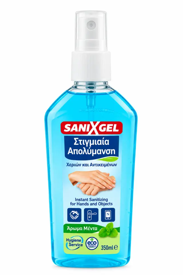 SANIX GEL Απολυμαντικό - Καθαριστικό Spray Για Χέρια & Επιφάνειες 80ml
