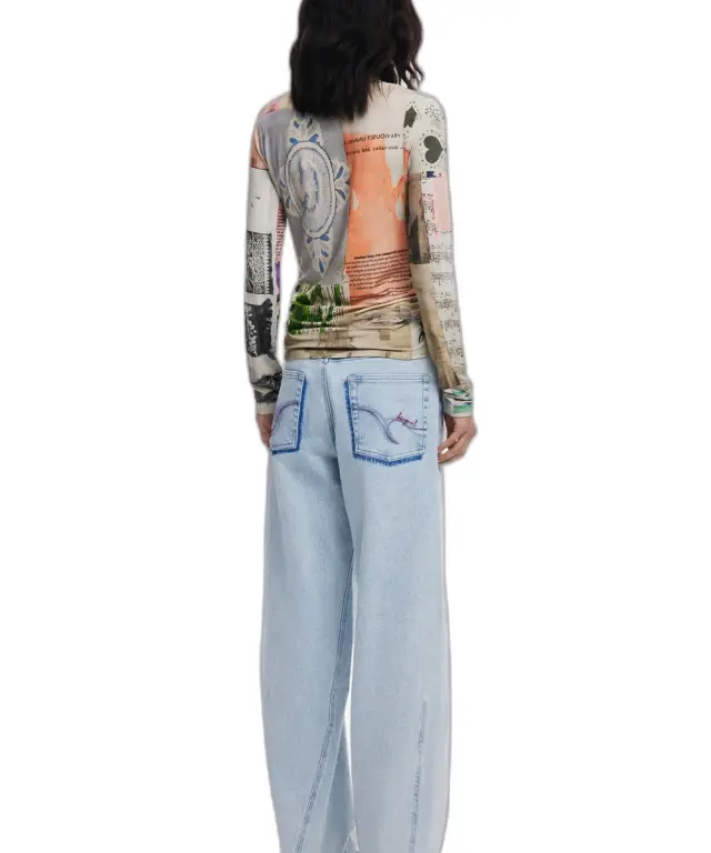 Desigual - Γυναικεία Μπλούζα Limbani Regular Fit 25WWTK33-9019 Μπεζ - XS 3