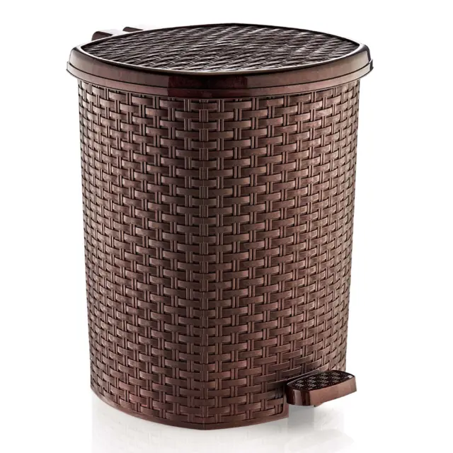 OZER ΚΑΔΟΣ ΑΠΟΡΡΙΜΑΤΩΝ ΜΕ ΠΕΝΤΑΛ RATTAN 20LT - ΚΑΦΕ