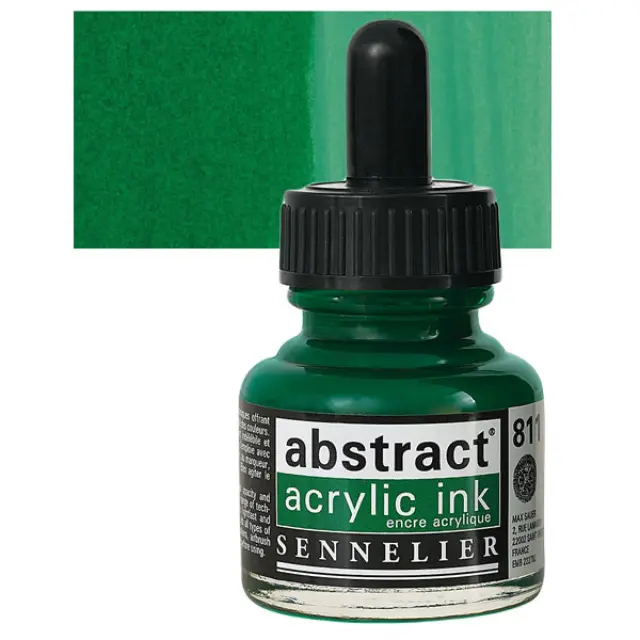 Sennelier Abstract Ακρυλικό Μελάνι 811 Permanent Green Light - 30ml