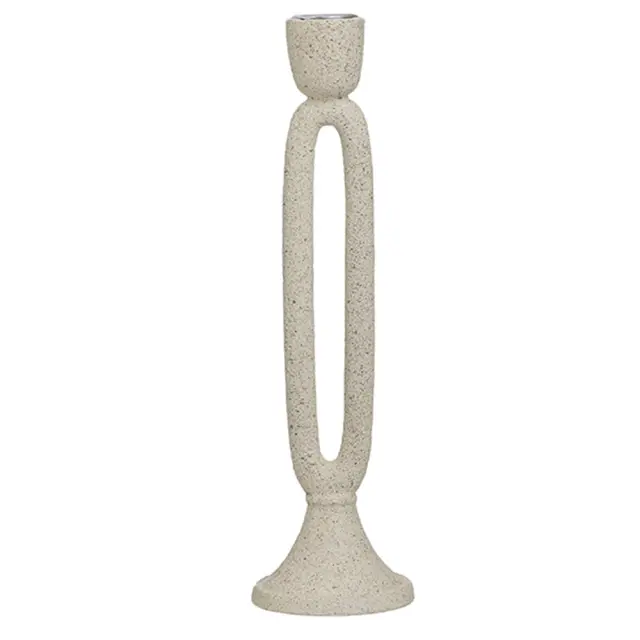 Κηροπήγιο polyresin εκρού 6x6x25cm InArt 3-70-211-0223