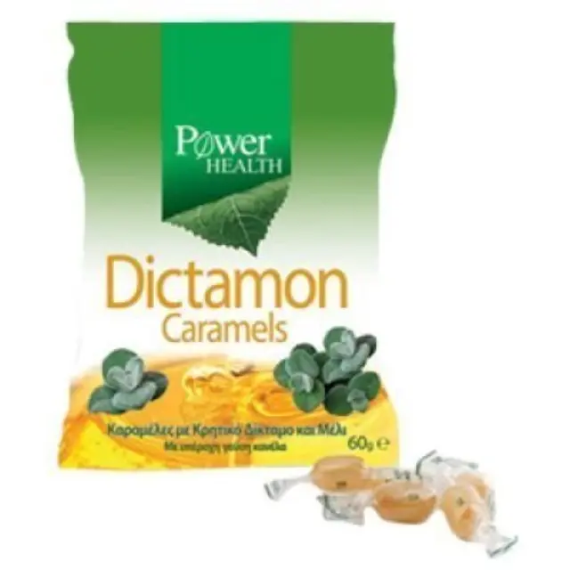 POWER OF NATURE Dictamon Caramels 60g, καραμέλες με κρητικό δίκταμο και μέλι