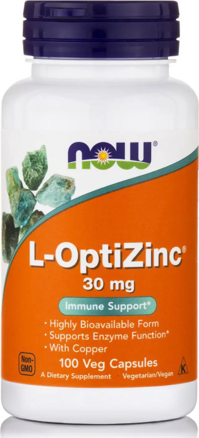Now Foods L-OptiZinc 30mg 100 κάψουλες