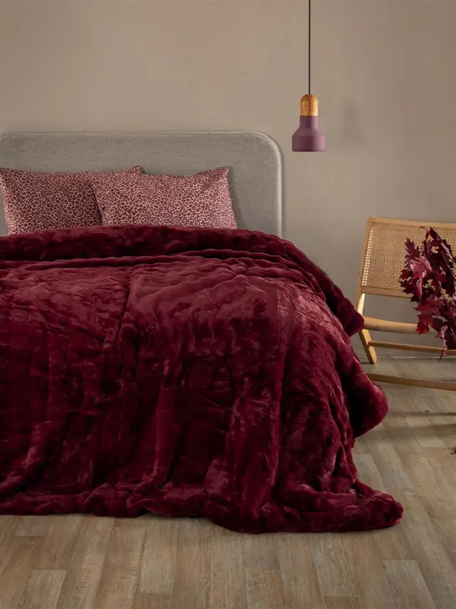 Κουβερτοπαπλωμα Υπερδιπλο Ember Wine 220x240 Palamaiki - ΥΠΕΡΔΙΠΛΟ 220 x 240
