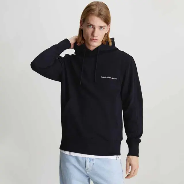 Calvin Klein - Institutional Ανδρικό Φούτερ Regular Fit J30J324620-BEH Μαύρο - 2XL
