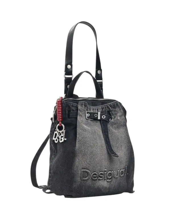 Desigual - Γυναικείο Τζιν Σακίδιο Πλάτης Half Logo Denim Luena 26WAKD04-2070 Ανθρακί 3