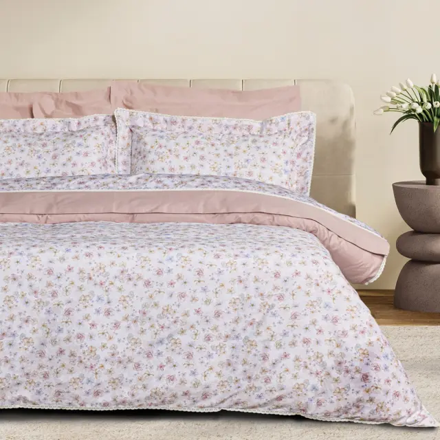 Σετ Σεντόνια 250x270 King Size Prestige Das Home 1727 Multicolor Χωρίς Λάστιχο100% Βαμβακοσατέν