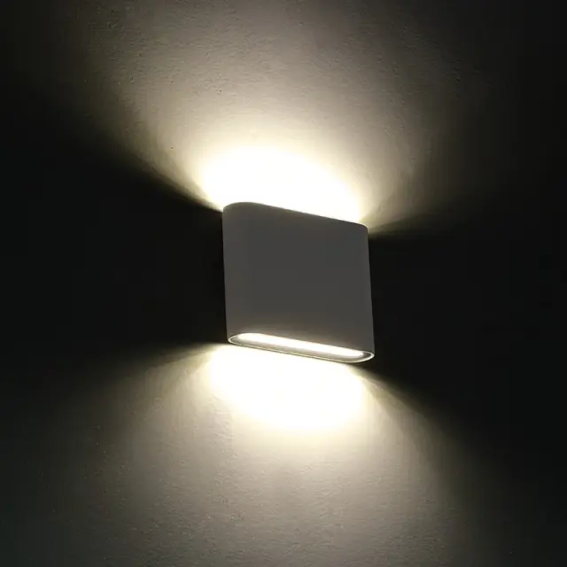 LED SMD WALL LUMINAIRE 7W 310LM 60° 230V AC 3.000K MATT WHITE CRI80 IP54 30.000HRS / LG2631W 2