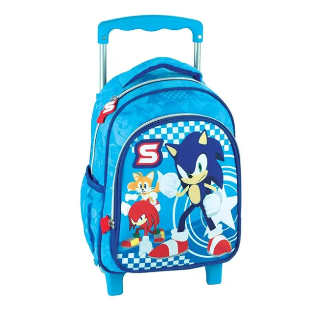 Gim Σχολική Τσάντα Τρόλεϊ Νηπίου 2 θήκες Sonic Classic (334-89072)