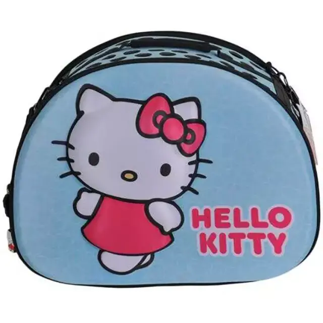 Τσάντα Μεταφοράς Hello Kitty 3D γάτας EVA ανάγλυφη τιρκουάζ 42x33x29cm 2