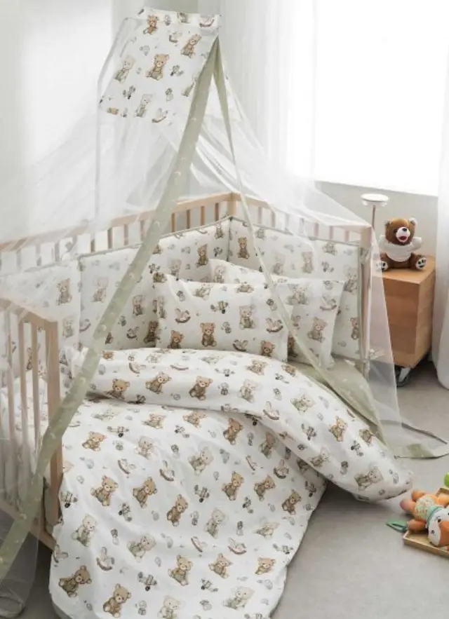 Vesta Home Σετ Σεντόνια Λίκνου 0.70*125cm Teddy 12573