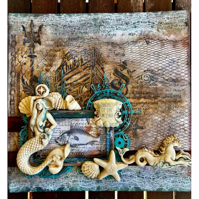Καλούπι εύκαμπτο A4, 21x29cm, Stamperia, Songs of the Sea, Siren 3