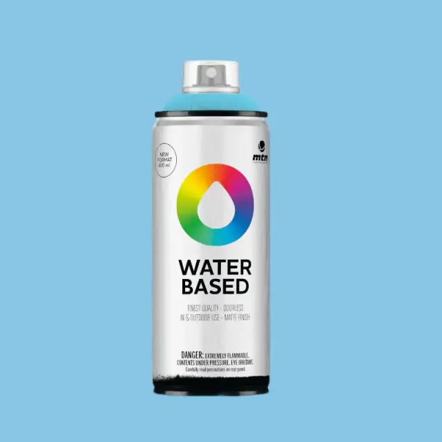 MTN Waterbased Spray Paint 400ml WB4 RV-327 Kathmandu Blue