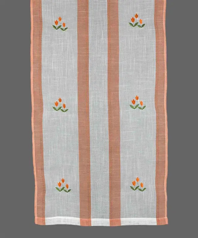 κουρτίνα 315 (90cm x 135cm) πορτοκαλί με τιράντα - -