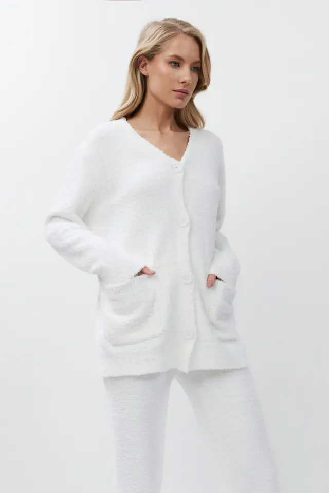 Aruelle Keyla Set Soft Φλις Σετ Κουμπωτό Λευκό 3