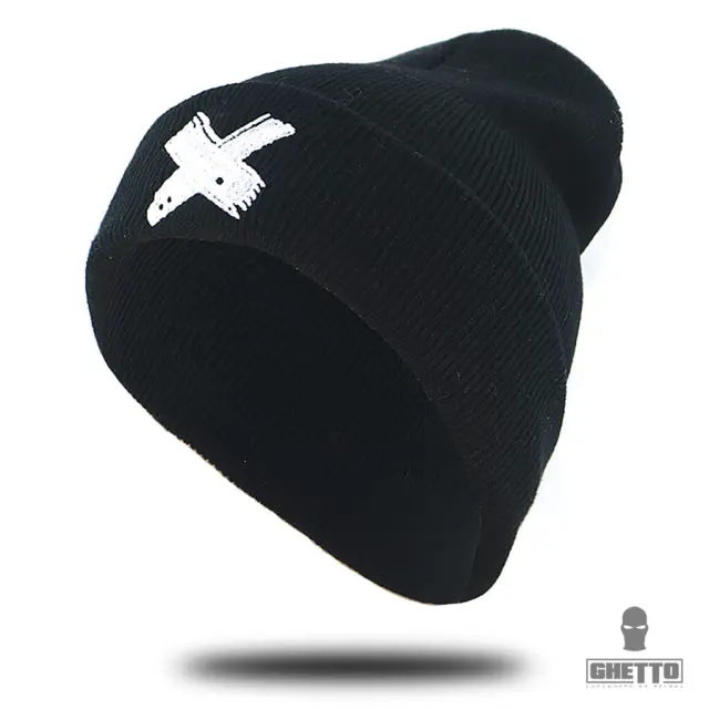 Ghetto X Beanie Winter Cap White